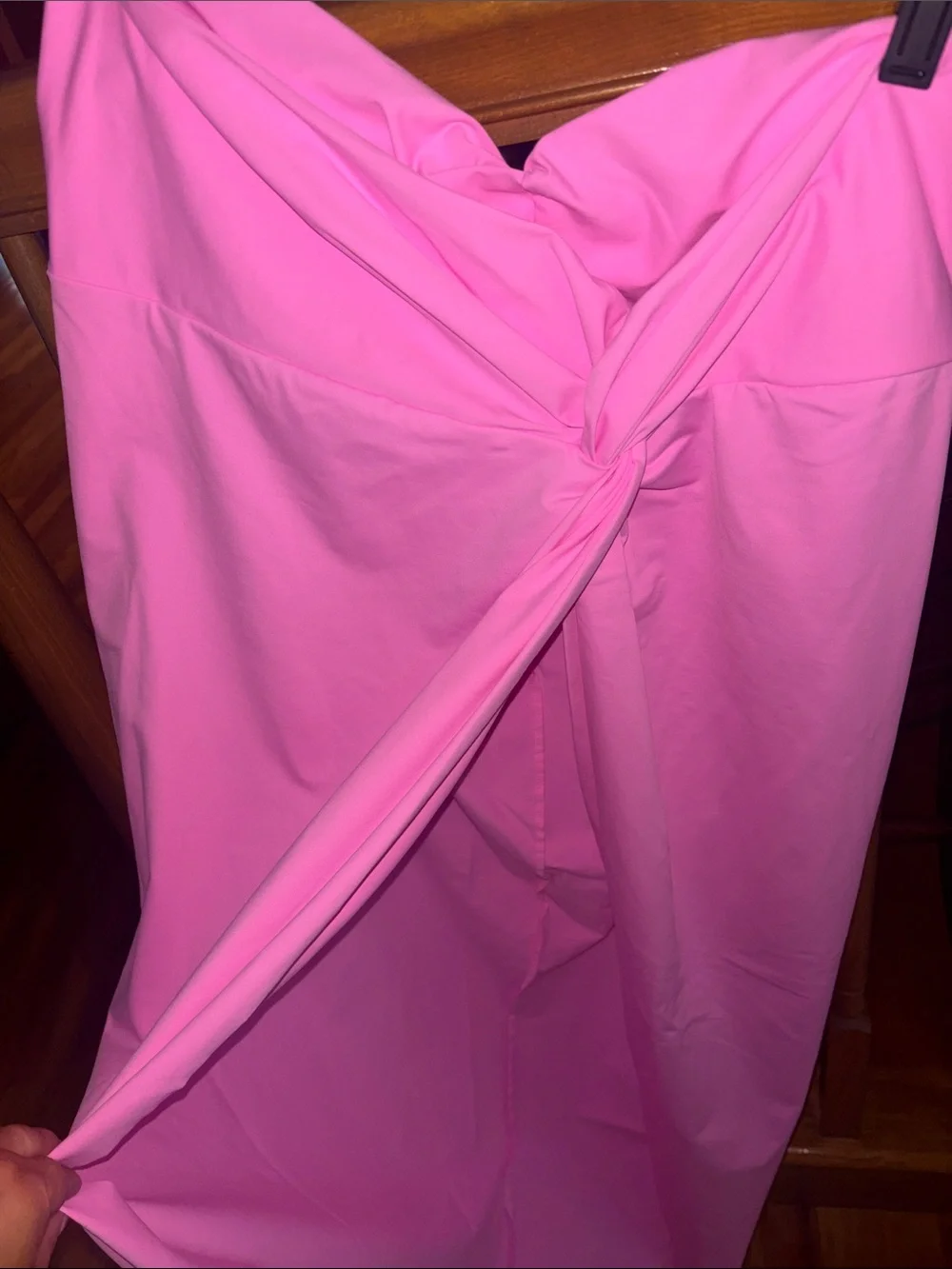 SKIMS Pink Twist-Front Swim Sarong